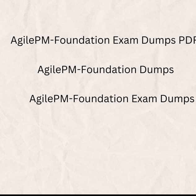 agilepmfoundationdumps