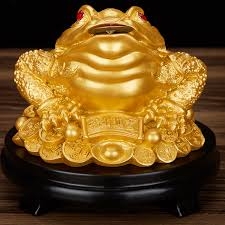 Golden Toad Statue Lucky Money Frog ...